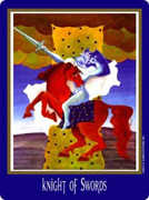 Knight of Swords Tarot card in New Century deck