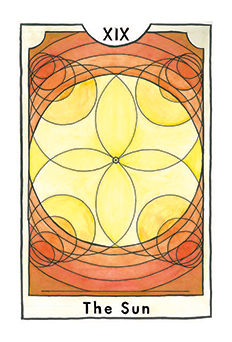 The Sun Tarot card in New Chapter Tarot deck