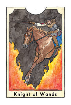 Knight of Wands Tarot card in New Chapter Tarot deck