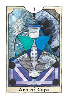 Ace of Cups Tarot card in New Chapter Tarot deck
