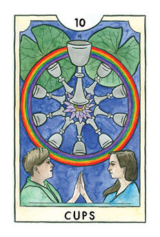 Ten of Cups Tarot card in New Chapter Tarot deck