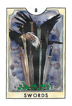Eight of Swords Tarot card in New Chapter Tarot deck