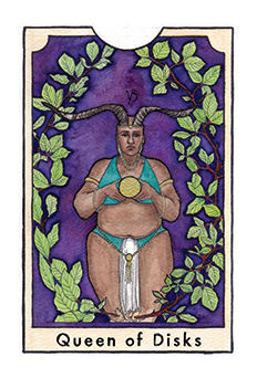 Queen of Disks Tarot card in New Chapter Tarot deck