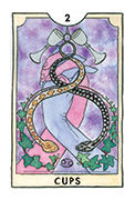 Two of Cups Tarot card in New Chapter deck
