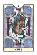 Four of Cups Tarot card in New Chapter deck