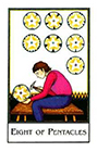 new-palladini-tarot - Eight of Pentacles