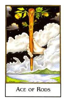 Ace of Rods Tarot card in The New Palladini Tarot Tarot deck