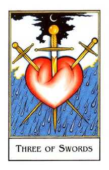 Three of Swords Tarot card in The New Palladini Tarot Tarot deck