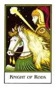 Knight of Rods Tarot card in The New Palladini Tarot deck