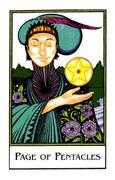 Page of Pentacles Tarot card in The New Palladini Tarot deck