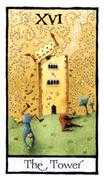 The Tower Tarot card in Old English deck