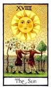 The Sun Tarot card in Old English deck