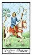 Knight of Batons Tarot card in Old English Tarot deck