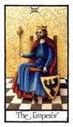 The Emperor Tarot card in Old English deck