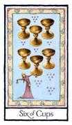 Six of Cups Tarot card in Old English deck