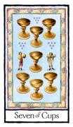 Seven of Cups Tarot card in Old English deck