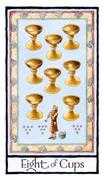 Eight of Cups Tarot card in Old English Tarot deck