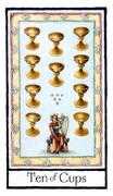Ten of Cups Tarot card in Old English deck