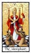 The Hierophant Tarot card in Old English deck
