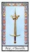 Ace of Swords Tarot card in Old English Tarot deck