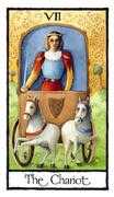 The Chariot Tarot card in Old English deck