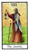The Hermit Tarot card in Old English deck