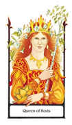 Queen of Rods Tarot card in Old Path deck