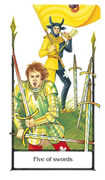 Five of Swords Tarot card in Old Path deck