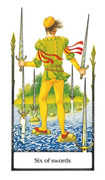 Six of Swords Tarot card in Old Path Tarot deck