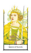 Queen of Swords Tarot card in Old Path Tarot deck