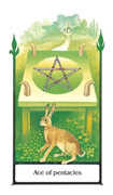 Ace of Pentacles Tarot card in Old Path Tarot deck