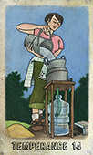 Temperance Tarot card in Omegaland deck
