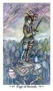 Page of Swords Tarot card in Paulina deck