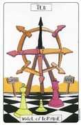 Wheel of Fortune Tarot card in Phantasmagoric Tarot deck