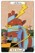 The Tower Tarot card in Phantasmagoric Tarot deck