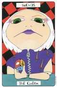 Queen of Swords Tarot card in Phantasmagoric deck