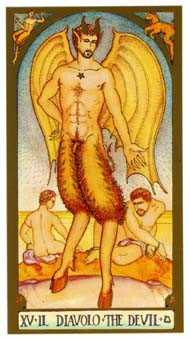 The Devil Tarot card in Renaissance Tarot deck