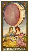 The Moon Tarot card in Renaissance deck