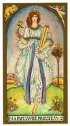 The High Priestess Tarot card in Renaissance deck