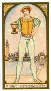 Page of Cups Tarot card in Renaissance deck