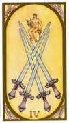 Four of Swords Tarot card in Renaissance deck