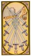 Nine of Swords Tarot card in Renaissance Tarot deck
