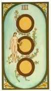 Three of Coins Tarot card in Renaissance deck
