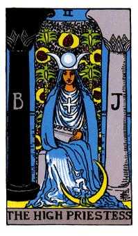 The High Priestess Tarot card in Rider Waite Tarot deck