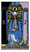 The High Priestess Tarot card in Rider Waite Tarot deck