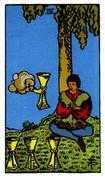 Four of Cups Tarot card in Rider Waite deck