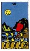 Eight of Cups Tarot card in Rider Waite deck