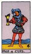 Page of Cups Tarot card in Rider Waite deck