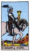 Knight of Cups Tarot card in Rider Waite Tarot deck