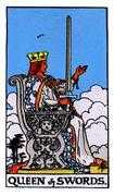 Queen of Swords Tarot card in Rider Waite deck